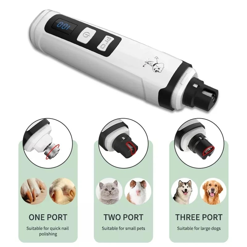 Electric Nail Titanium Cat Dog Pet Grooming Gadget USB Rechargeable