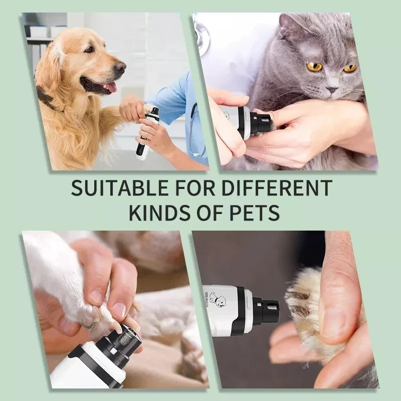 Electric Nail Titanium Cat Dog Pet Grooming Gadget USB Rechargeable