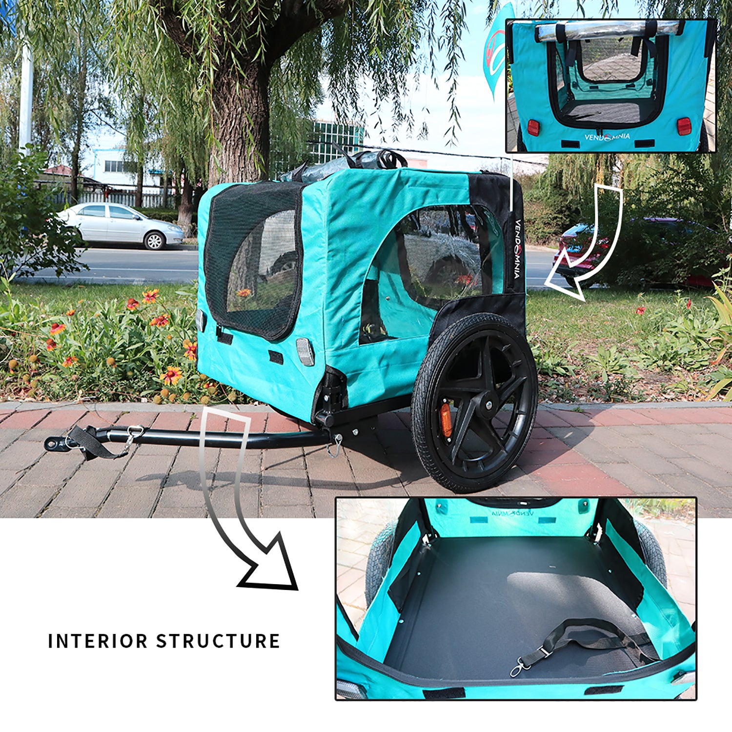 Foldable Pet Jogging Stroller Dog Carriers Bicycl