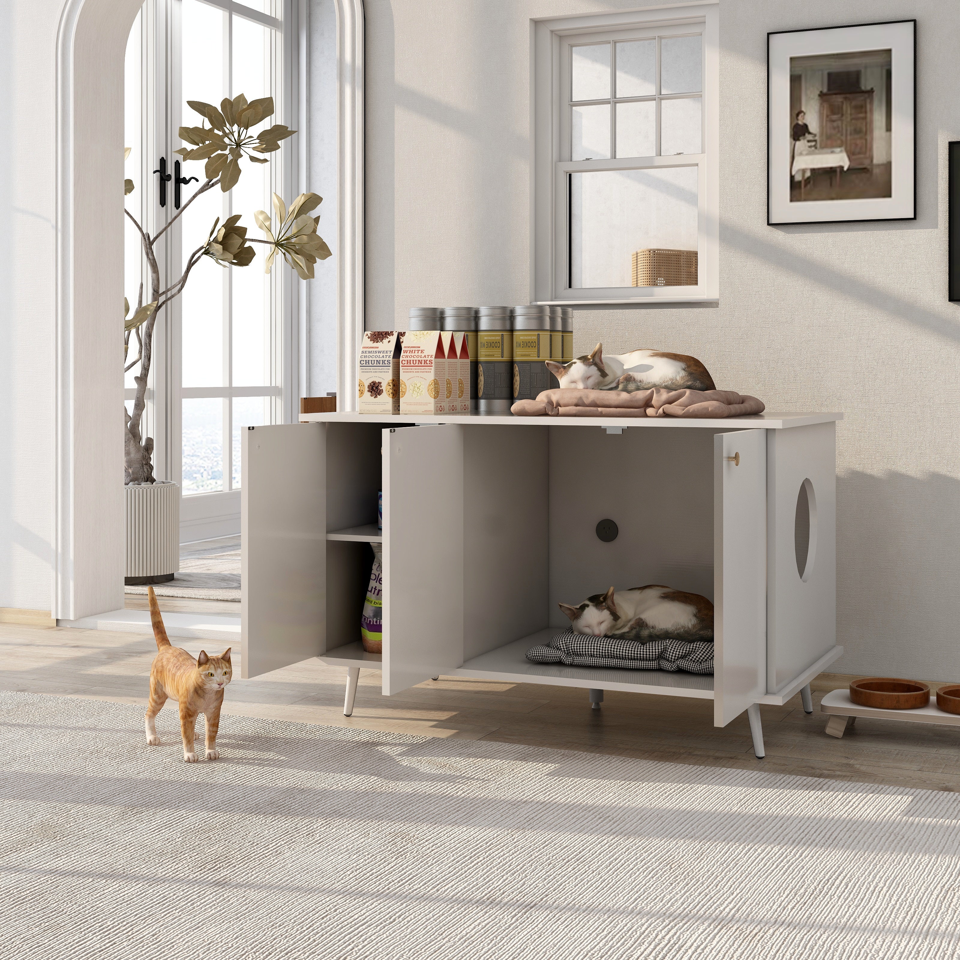 Litter Box Enclosure, Cat Litter Box