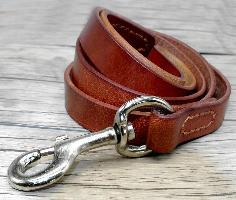 Durable Leather Dog Collar and Leash Genuine Leather Dogs Collar Pet
